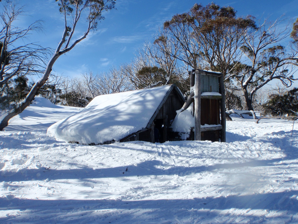 Wallace's hut in winter